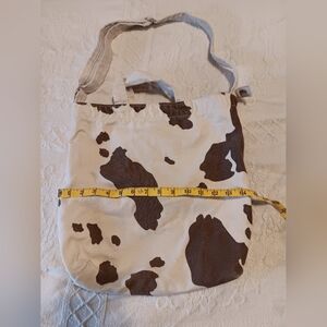 Baggu duck bag tote canvas cowhide print